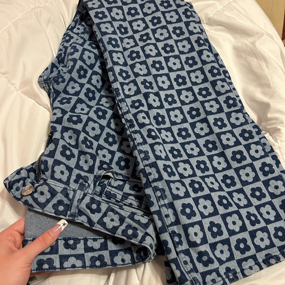 flower print flair pants